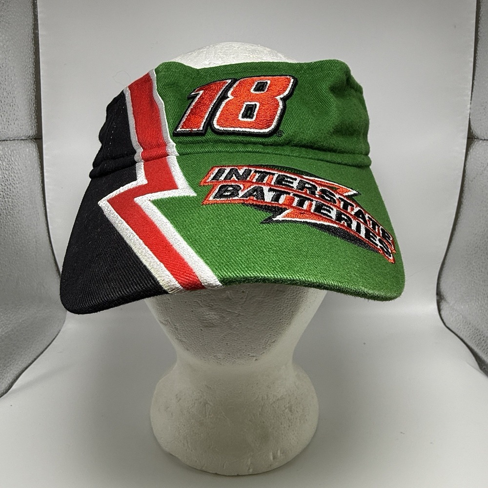 Vintage Bobby Labonte #18 Interstate‎ Batteries Visor Hat Adult Mens Adjustable
